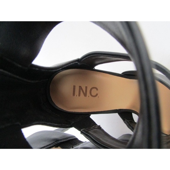 🖤🖤 New Inc International Concepts Black Open Toe Black Heel PUMP Shoes 5M - Picture 7 of 8